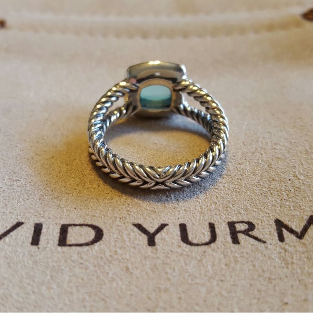 David Yurman Sterling Silver Diamond
Chalcedony Petite Albion Ring - Picture 2 of 5